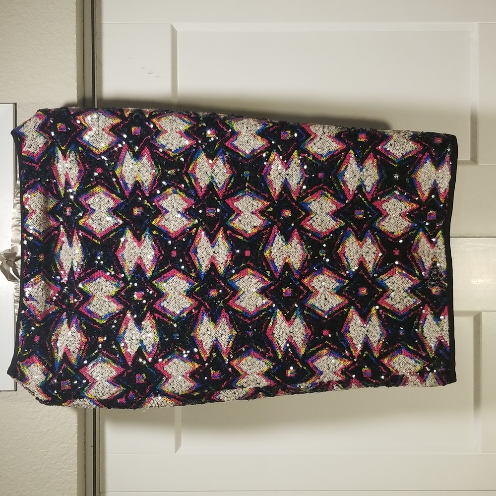 ASTR Sequined multi-colored party skirt